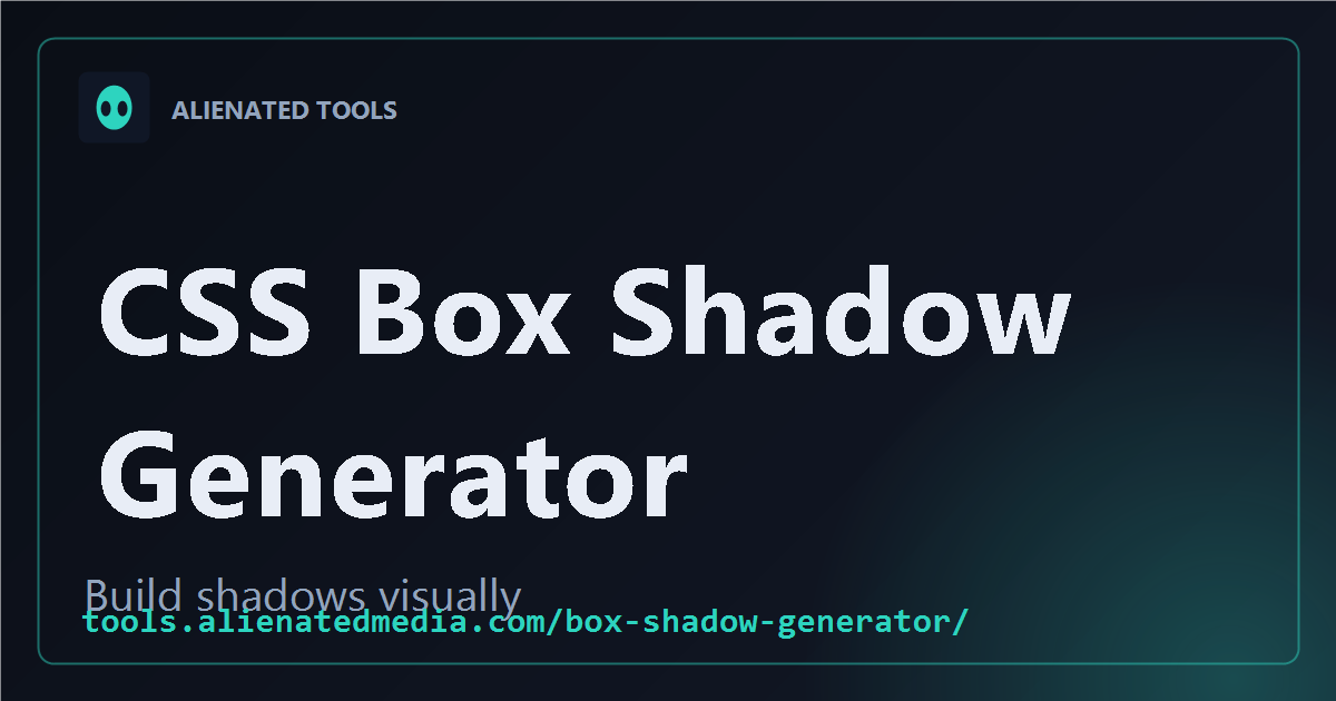 CSS Box Shadow Generator — Visual Shadow Maker