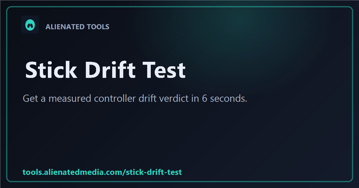 Snow Rift Test Tools Stick Drift Test — Check Controller Drift Online (Free)